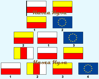 nysa kolejnosc flag zawieszonych poziomo (na drzewcu)